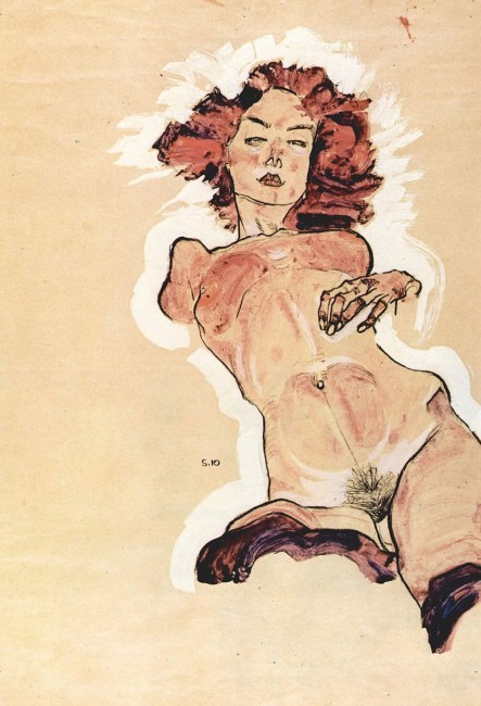 egon schiele liegender akt